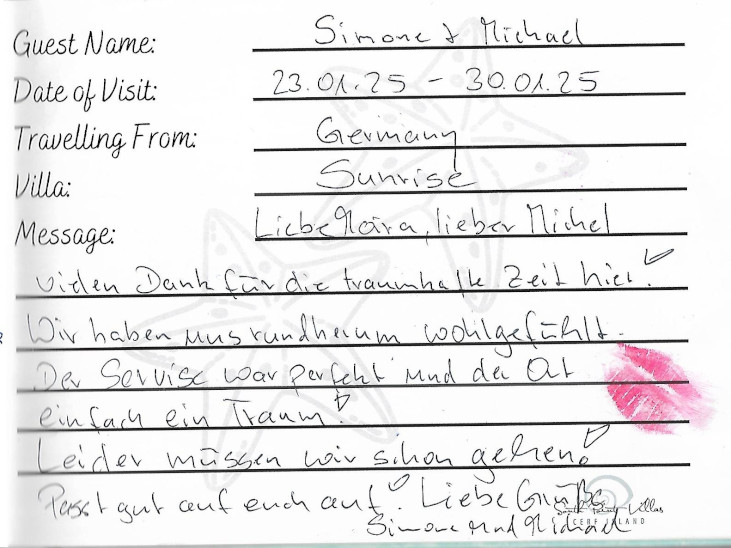929. Michael & Simone Enders; 23Rd To 30Th January 2025 Sunrise